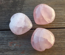 Load image into Gallery viewer, NATURAL ROSE QUARTZ Gemstone Puffy Heart 40-45mm