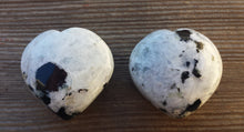 Load image into Gallery viewer, NATURAL RAINBOW MOONSTONE Gemstone Puffy Heart 40-45mm
