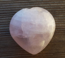 Load image into Gallery viewer, NATURAL ROSE QUARTZ Gemstone Puffy Heart 40-45mm