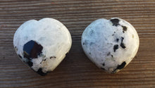 Load image into Gallery viewer, NATURAL RAINBOW MOONSTONE Gemstone Puffy Heart 40-45mm