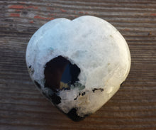 Load image into Gallery viewer, NATURAL RAINBOW MOONSTONE Gemstone Puffy Heart 40-45mm