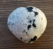 Load image into Gallery viewer, NATURAL RAINBOW MOONSTONE Gemstone Puffy Heart 40-45mm
