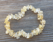 Load image into Gallery viewer, RUTILATED QUARTZ Natural Stone Gemstone Stretchy Chip Bracelet
