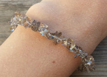 Load image into Gallery viewer, SMOKEY QUARTZ Natural Stone Gemstone Stretchy Chip Bracelet
