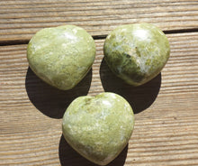 Load image into Gallery viewer, NATURAL VASONITE (VESUVIANITE) (Idocrase)  Gemstone Puffy Heart 40-45mm