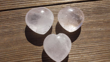 Load image into Gallery viewer, NATURAL CLEAR QUARTZ Gemstone Puffy Heart 40-45mm