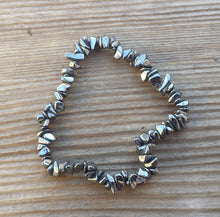 Load image into Gallery viewer, HEMATITE Natural Stone Gemstone Stretchy Chip Bracelet