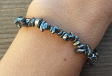 Load image into Gallery viewer, HEMATITE Natural Stone Gemstone Stretchy Chip Bracelet
