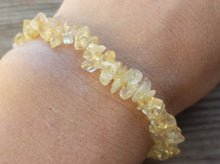 Load image into Gallery viewer, RUTILATED QUARTZ Natural Stone Gemstone Stretchy Chip Bracelet