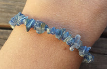 Load image into Gallery viewer, BLUE KYANITE Natural Stone Gemstone Stretchy Chip Bracelet