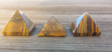 Load image into Gallery viewer, TIGER EYE natural small gemstone crystal pyramid 20-22