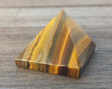 Load image into Gallery viewer, TIGER EYE natural small gemstone crystal pyramid 20-22
