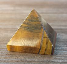 Load image into Gallery viewer, TIGER EYE natural small gemstone crystal pyramid 20-22