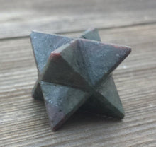 Load image into Gallery viewer, GEMSTONE MERKABA STAR Natural Ruby In Kyanite (One)