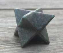 Load image into Gallery viewer, GEMSTONE MERKABA STAR Natural Ruby In Kyanite (One)