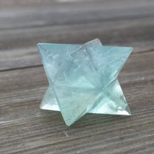 Load image into Gallery viewer, GEMSTONE MERKABA STAR Natural Green Fluorite (One)