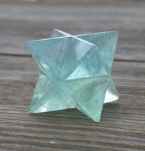Load image into Gallery viewer, GEMSTONE MERKABA STAR Natural Green Fluorite (One)