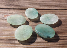 Load image into Gallery viewer, GREEN AVENTURINE Worry Stone Natural Stone Hand Carved Gemstone Worry Stone