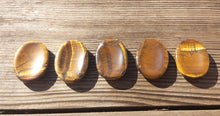 Load image into Gallery viewer, TIGER EYE Worry Stone Natural Stone Hand Carved Gemstone Worry Stone
