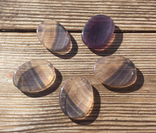 Load image into Gallery viewer, FLUORITE Worry Stone Natural Stone Hand Carved Gemstone Worry Stone