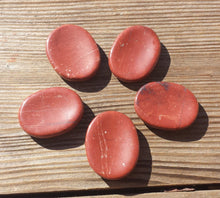 Load image into Gallery viewer, RED JASPER Worry Stone Natural Stone Hand Carved Gemstone Worry Stone
