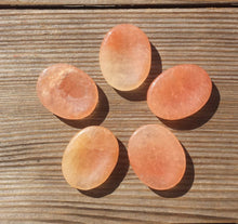 Load image into Gallery viewer, PEACH AVENTURINE Worry Stone Natural Stone Hand Carved Gemstone Worry Stone