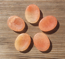 Load image into Gallery viewer, PEACH AVENTURINE Worry Stone Natural Stone Hand Carved Gemstone Worry Stone