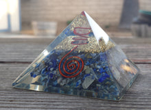 Load image into Gallery viewer, LARGE (50-55mm) LAPIS LAZULI Orgone Gemstone Pyramid Large Pyramid Orgone