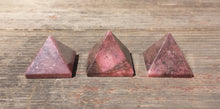 Load image into Gallery viewer, RHODONITE natural Medium gemstone crystal pyramid 27-30mm