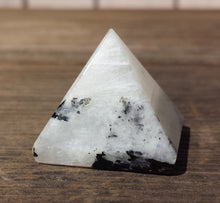 Load image into Gallery viewer, RAINBOW MOONSTONE natural Medium gemstone crystal pyramid 27-30mm