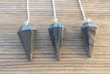 Load image into Gallery viewer, HEMATITE Natural Stone Gemstone Faceted Pendulum