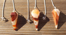 Load image into Gallery viewer, CARNELIAN Natural Stone Gemstone Faceted Pendulum