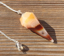 Load image into Gallery viewer, CARNELIAN Natural Stone Gemstone Faceted Pendulum