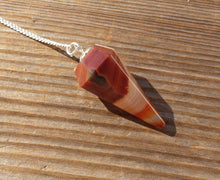 Load image into Gallery viewer, CARNELIAN Natural Stone Gemstone Faceted Pendulum