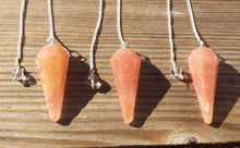 Load image into Gallery viewer, PEACH AVENTURINE Natural Stone Gemstone Faceted Pendulum
