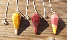 Load image into Gallery viewer, MOOKAITE JASPER Natural Stone Gemstone Faceted Pendulum