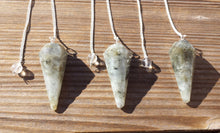 Load image into Gallery viewer, LABRADORITE Natural Stone Gemstone Faceted Pendulum