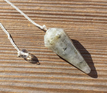 Load image into Gallery viewer, LABRADORITE Natural Stone Gemstone Faceted Pendulum