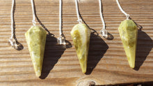 Load image into Gallery viewer, VASONITE (VESUVIANITE)  Natural Stone Gemstone Faceted Pendulum