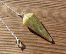 Load image into Gallery viewer, VASONITE (VESUVIANITE)  Natural Stone Gemstone Faceted Pendulum