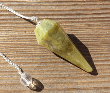 Load image into Gallery viewer, VASONITE (VESUVIANITE)  Natural Stone Gemstone Faceted Pendulum