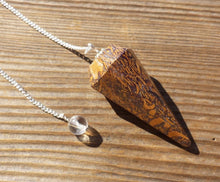 Load image into Gallery viewer, CALLIGRAPHY STONE (Miriam Stone)   Natural Stone Gemstone Faceted Pendulum