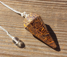 Load image into Gallery viewer, CALLIGRAPHY STONE (Miriam Stone)   Natural Stone Gemstone Faceted Pendulum