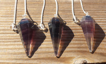 Load image into Gallery viewer, FLUORITE  Natural Stone Gemstone Faceted Pendulum
