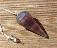 Load image into Gallery viewer, FLUORITE  Natural Stone Gemstone Faceted Pendulum