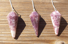 Load image into Gallery viewer, LEPIDOLITE  Natural Stone Gemstone Faceted Pendulum