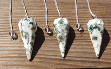 Load image into Gallery viewer, TREE AGATE Natural Stone Gemstone Faceted Pendulum