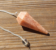 Load image into Gallery viewer, MOONSTONE Natural Stone Gemstone Faceted Pendulum