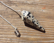 Load image into Gallery viewer, DALMATIAN JASPER Natural Stone Gemstone Faceted Pendulum