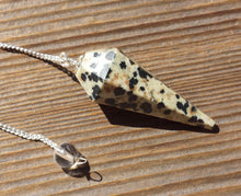 Load image into Gallery viewer, DALMATIAN JASPER Natural Stone Gemstone Faceted Pendulum